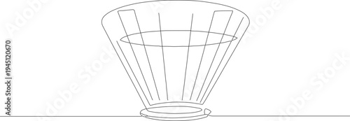 Continuous Line Drawing of Futuristic Stage Podium Platform Display Illustration