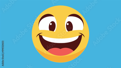 Happy Yellow Emoji Face Laughing Out Loud.