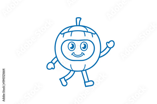 Creative Line Art Davidson's Plum - Superfruit Outline for Digital and Print Media