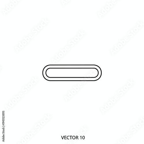 Minimalist icon a rounded rectangle with a thinner, inner rounded rectangle