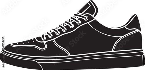 Black Sneaker Illustration
