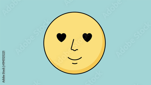 Yellow Smiling Face with Heart Eyes Emoji.