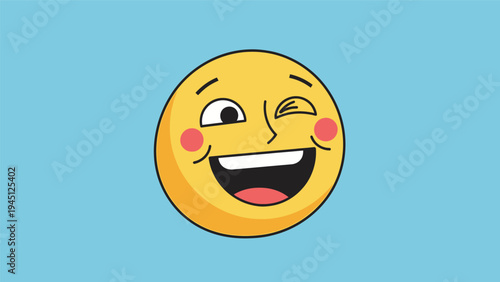 Winking Smiling Face with Blushing Cheeks.