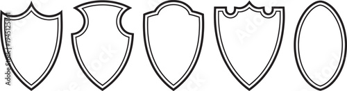 Black shield on white background shield black shields isolated symbols