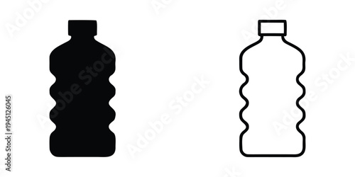 Bottle icon vector, Water bottle, Plastic bottle silhouette. Vector illustration
