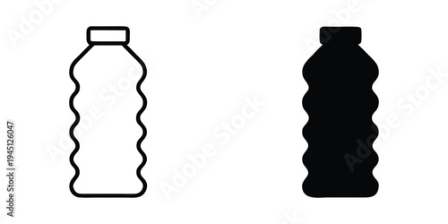 Bottle icon vector, Water bottle, Plastic bottle silhouette. Vector illustration