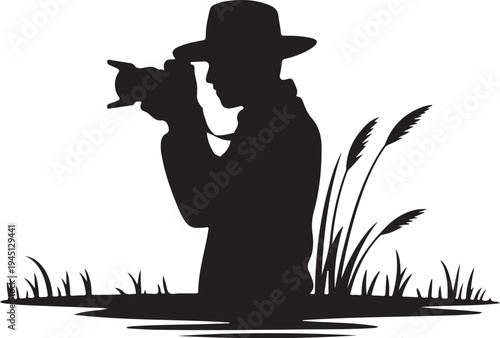 Black silhouette of man holding cat outdoors person