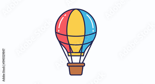 Colorful Hot Air Balloon Illustration.