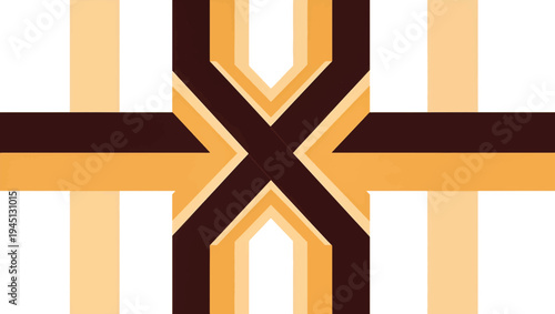 Abstract geometric lattice pattern. Retro woven lines and intersecting stripes vector illustration