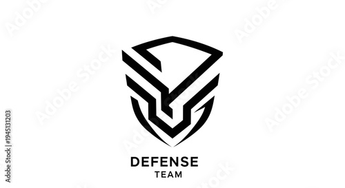 Modern Geometric Shield Logo for Defense and Security Team