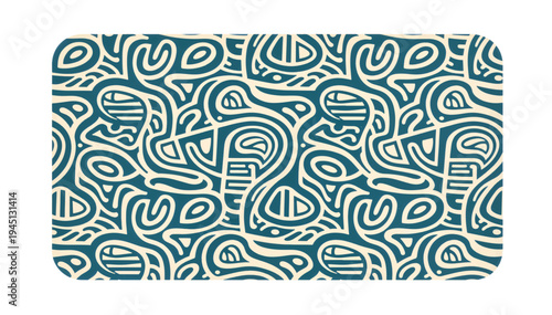 Indigenous tribal pattern vector illustration. Abstract oceanic style seamless background. Ethnic decorative texture design