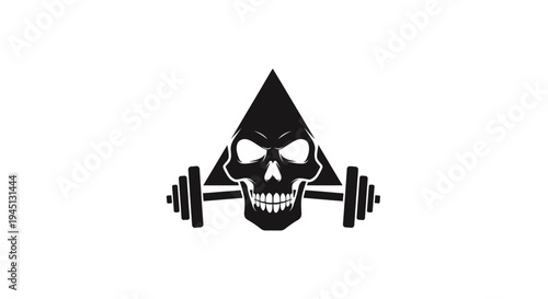 Skull and Barbell Logo for Fitness and Strength Training