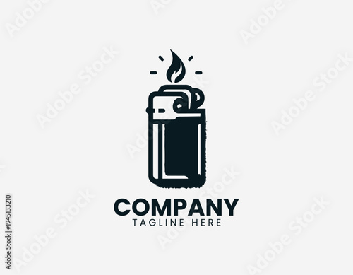 The black metal lighter with a flame shows a bold urban street culture style classic