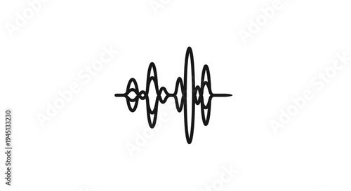 Abstract sound wave icon representing audio frequency or digital signal visualization