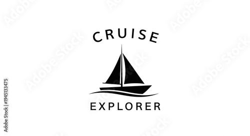 Cruise Explorer Sailboat Logo Design for Travel and Adventure