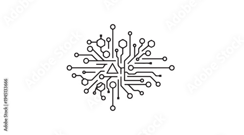 Abstract Technology Circuit Board Pattern Digital Network Connections Innovation Concept