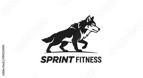 Powerful Wolf Logo for Fitness Brand - Dynamic Animal Symbol for Strength and Speed