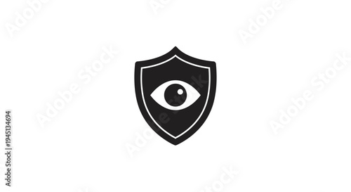 Shield with Eye Icon for Security and Privacy