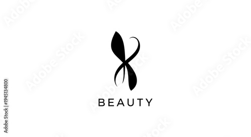 Abstract Beauty Logo Design on White Background - Minimalist Brand Identity