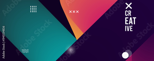 Creative geometric colorful abstract art design for modern digital projects