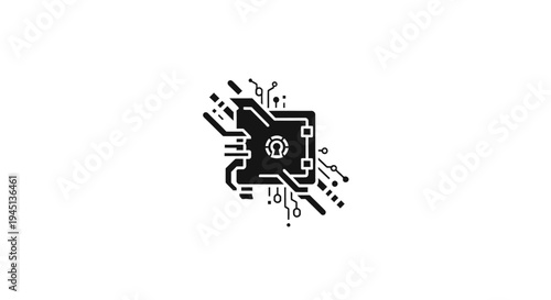 Digital Processor Chip with Security Icon and Circuitry Design