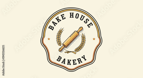 Bake House Bakery Logo Sign.