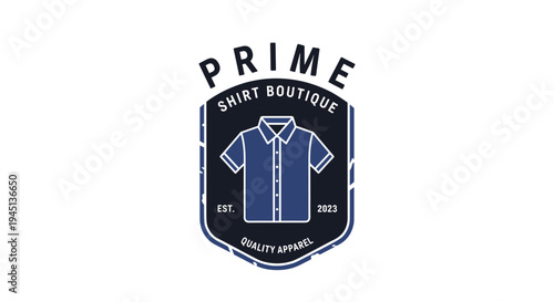 Blue collared shirt with buttons.