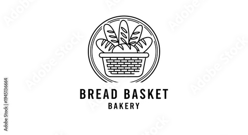 Bread basket bakery logo design.