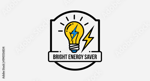 Energy saving light bulb logo design.