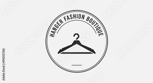 Hanger Fashion Boutique Clothing Rack Logo.