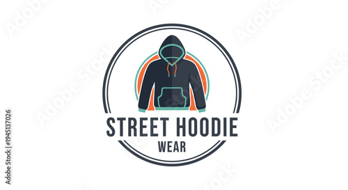 Hoodie with colorful accents logo.