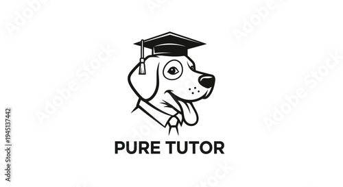 Smart Dog Tutor Logo for Education and Learning Concepts