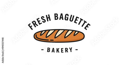 Fresh Baguette Bakery Logo Design.