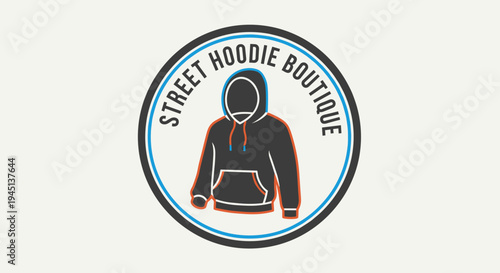 Hoodie with hood up closeup.