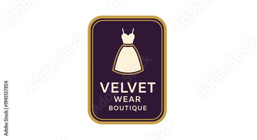 Velvet Wear Boutique Fashion Logo Design.