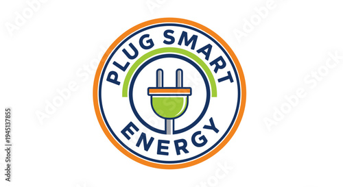 Electric plug with green arc.