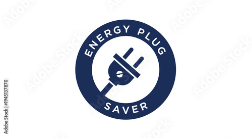Energy saving power plug icon.