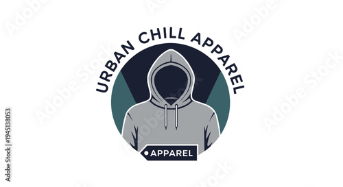 Gray Hoodie with Drawstring and Pocket.