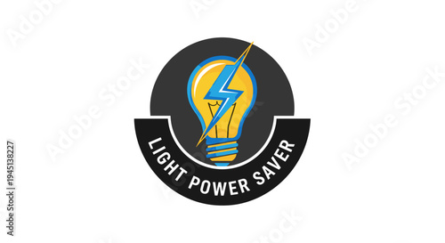 Light Bulb with Lightning Bolt Symbol.