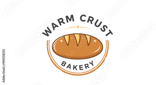 Logo of bakery with bread.