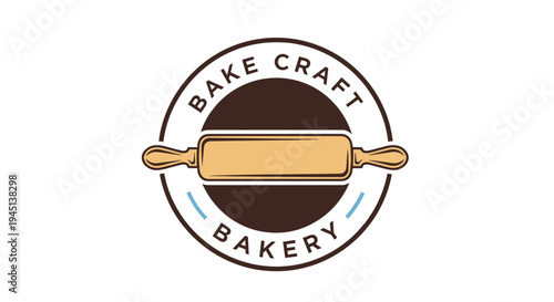 Rolling pin baking tool icon.