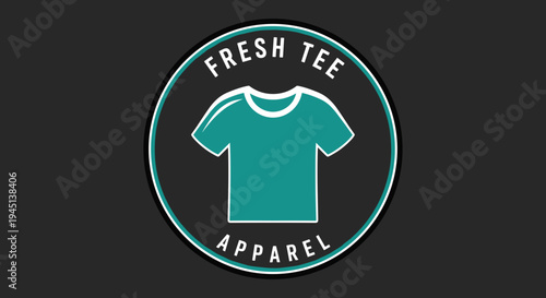 Teal short sleeve crew neck tshirt.