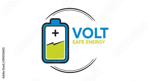 Battery with plus sign and Volt.