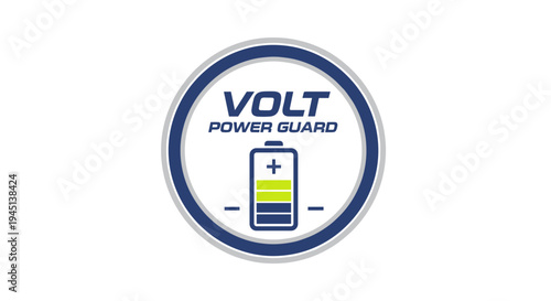 Battery power guard logo symbol.