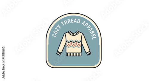 Colorful knitted sweater with pattern.