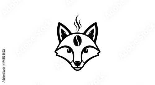 Minimalist Fox Coffee Logo with Steam - Creative Cafe Brand Icon