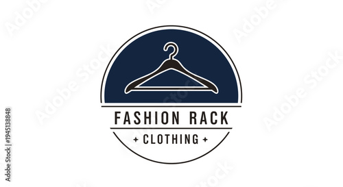 Fashion clothing store brand logo sign.