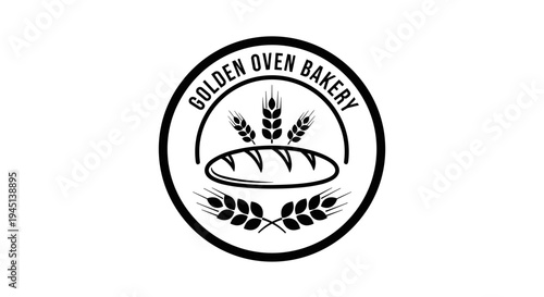 Golden Oven Bakery Logo Design 1.