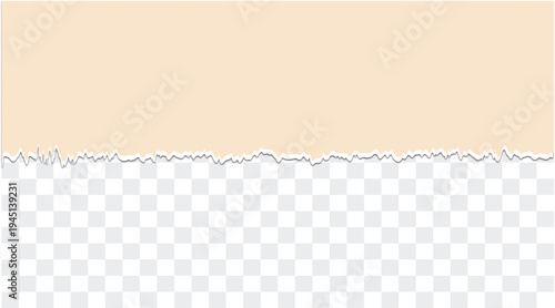 Turn paper vector background, Ripped paper border png transparent background, torn paper vector isload vector illustration.