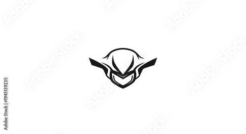 Sleek Abstract Cyber Mask Logo Design - Modern Futuristic Emblem